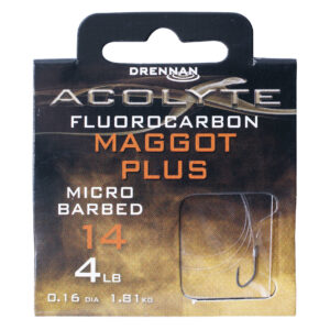 Drennan Acolyte Maggot Plus Hooks to Fluorocarbon